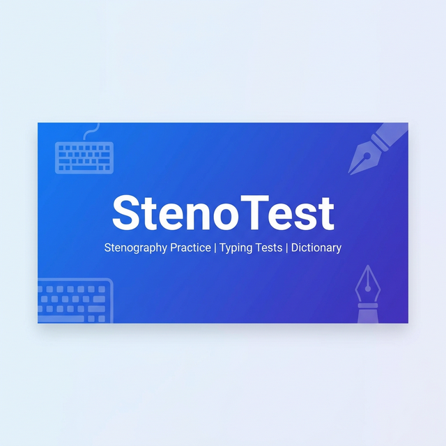 Faced Outline in Shorthand - Stenography Pattern | Stenotest