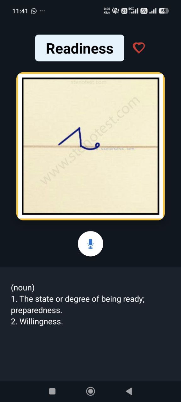 Steno Outline Image Display - Stenography Dictionary App